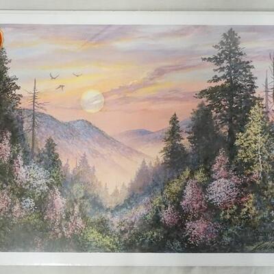 1032	SIGNED LEE ROBERSON LIMITED EDITION PRINT TITLED *SPRING DAWN* 1999 NO. 540/1000. IMAGE IS APP. 17 1/2 IN X 25 1/2 IN 
