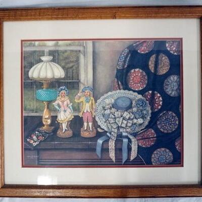 1059	SIGNED WILMA B. VINCENT LIMITED EDITION FRAMED PRINT NO. 52/2000 DATED 1986.  22 3/4 IN X 26 1/2 IN INCLUDING FRAME 
