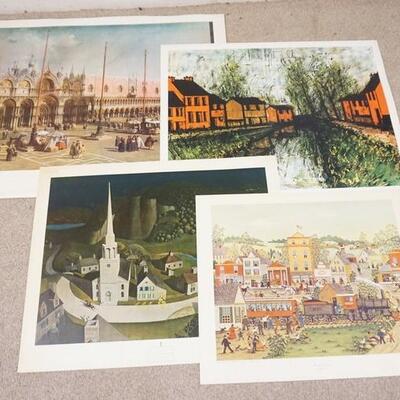1132	LOT OF FOUR ART POSTERS BY NEW YORK GRAPHIC SOCIETY. LOT INCLUDES; * SUNDAY VISITERS* BY E. MELVIN BOLSTAD, *MIDNIGHT RIDE OF PAUL...