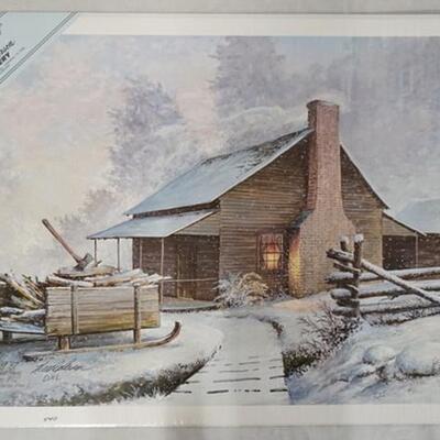 1028	SIGNED LEE ROBERSON LIMITED EDITION PRINT FROM THE ECHOES OF CADES COVE SERIES PLATE V TITLED *WINTER OF '87 (HENRY WHITEHEAD...