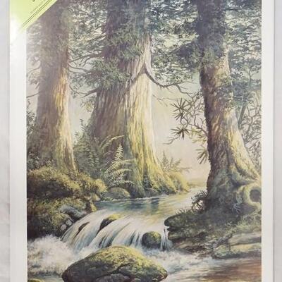 1002	SIGNED LEE ROBERSON LIMITED EDITION PRINT TITLED *EVERGREEN* 1998. NO. 540/1000.  IMAGE IS APP. 17 1/2 IN X 25 1/2 IN. 
