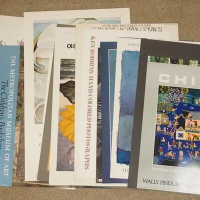 1169	LOT OF 15 ART/ART EXHIBITION POSTERS. SOME POSTERS HAVE DAMAGE SUCH AS CREASE/TEAR/DISCOLORATION. AS FOUND. LARGEST IS 25 1/4 IN X...