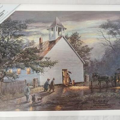 1029	SIGNED LEE ROBERSON LIMITED EDITION PRINT FROM THE ECHOES OF CADES COVE SERIES PLATE I TITLED *RAINY NIGHT REVIVAL* 1990 NO. 540....