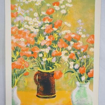 1116	SIGNED A. VIGNOLES LIMITED EDITION STILL LIFE PRINT, NO. 74/150 PENCIL SIGNED LOWER RIGHT. 19 IN X 25 3/4 IN 
