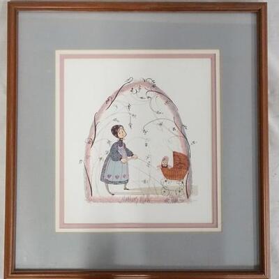 1051	SIGNED P. BUCKLEY MOSS LIMITED EDITION FRAMED PRINT TITLED *MOTHER'S WALK* DATED 1994 NO. 104/1000. 16 1/4 IN X 17 1/4 IN INCLUDING...