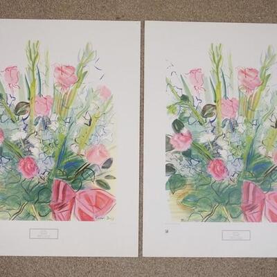 1119	LOT OF TWO RAOUL DUFY ART POSTERS BY NEW YORK GRAPHIC SOCIETY. BOTH ARE TITLED *BOUQUET* & PRINTED IN SWITZERLAND. THEY ARE 24 1/2...
