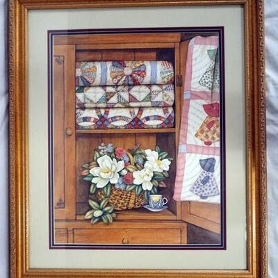 1058	SIGNED WILMA B. VINCENT LIMITED EDITION FRAMED PRINT NO. 474/2000.  APP. 23 IN X 27 IN INCLUDING FRAME 
