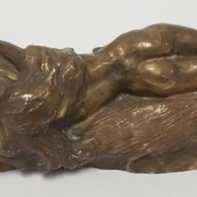 1013	BRONZE OF 2 NUDE WOMAN ENGAGED IN ACTIVITY, 17 IN LONG
