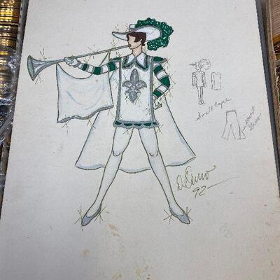 https://www.ebay.com/itm/124684248613	LRM4034 Double Sided 1992 Mardi Gras Costume Design Sketches		Buy-It-Now	 $25.00 
