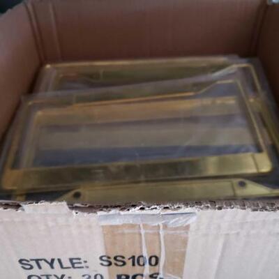 3350	

Box Of License Plate Frames
Gold Plates & Siler