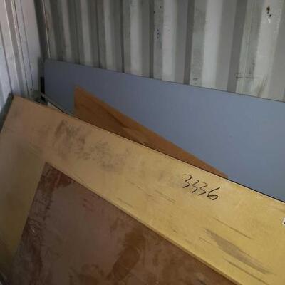 3336	

Wood
Sheets Of Plywood. Masonite. Partical Board. Scrap Wood. Metal Drywall Corners.