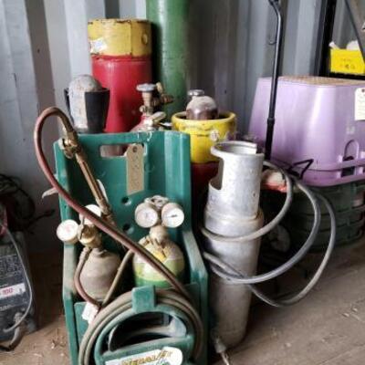 3308	

Oxygen & Acetylene Tanks & Welding Torch
Propane Torch. Oxygen Tank. Carbon Dioxide Tanks. Acetylene Tanks. Fire Extinguishers