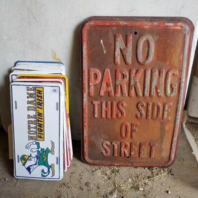 3201	

No Parking Heavy Metal Signs & Sport Teams License Plates
Signs Measure Approx: 18
