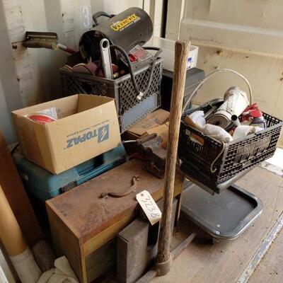 3238	

Tools. Creeper. Rope. Heater. Motor Oil.
Tool Boxes. Vise. Battery Charger