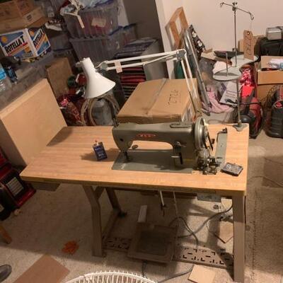 2730	

Rex Sewing Machine And Table
Table Measures Approx: 48â€ x 20â€ x 55â€