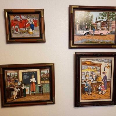 1400	

4 Framed Prints By H. Hargrove And C. Carson
Ranging In Size From Approx: 13.5