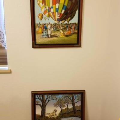 1214	

2 Framed Prints By H. Hangrove
Ranging In Size From Approx: 23.5