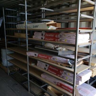3130	

Metal Racks With wood Shelves
2 Metal Racks With Wood Shelves. Racks Measure Approx: 96
