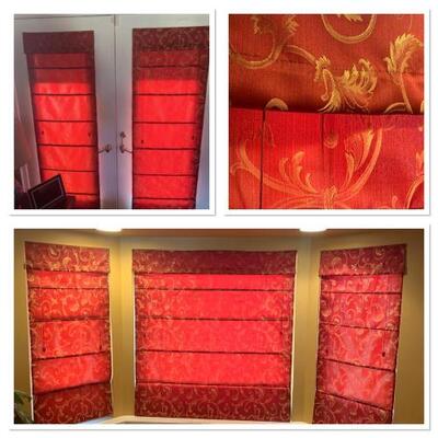 This is a set of 5 Roman Shades and they are all in excellent condition. All cords and locking mechanisms are in full working condition....