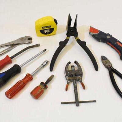 Various Tools Measuring Tape Wire Cutter & More