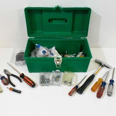 Plastic Tool Box with Tools