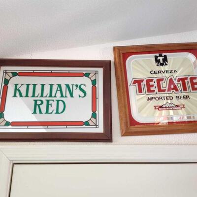 2010	

Two Bar Mirrors Include Killian's Red And Tecate
Measurements Range Approx 14.5