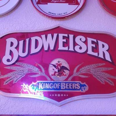 1080	

Budweiser Sign and Wood Michelob Sign
Measures approx 37