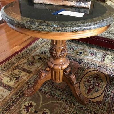 marble pedestal  table $295
2 available
