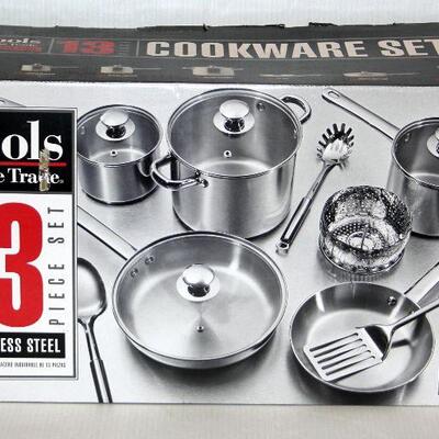 NIB 13 Piece Stainless Steel Cookware Set