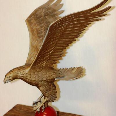 Large Brass Eagle Finial Mounted on Table
