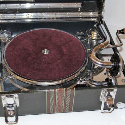 Nickle Plated Excelsior Record Player Hand Crank
