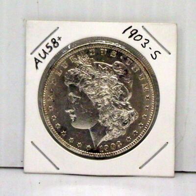 1903 S Morgan Silver Dollar Coin AU58+