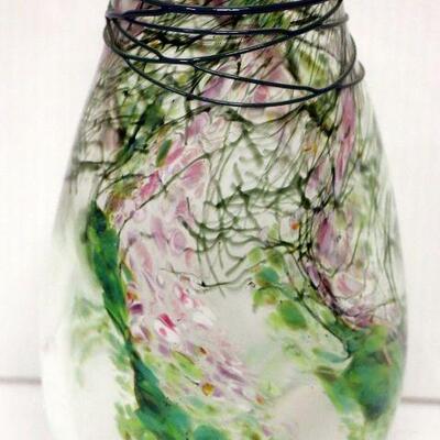 Chris Pantano Signed Art Glass Vase