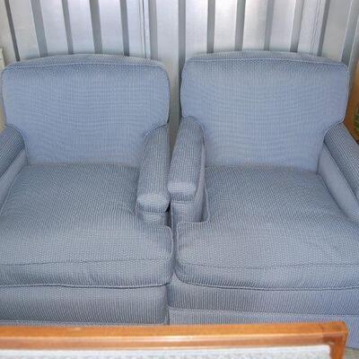 Pr.  Blue Club Chairs: $125