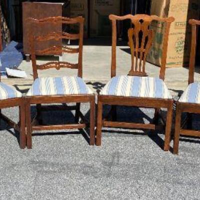 6 Dining Chairs, 2 w/ Arms: $180
