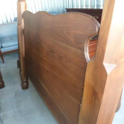 Walnut Poster Double Bed: $150