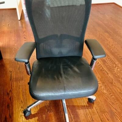 Black Leather Desk Office Chair $60