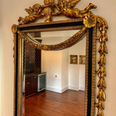 Louis XV Gilded Mirror 60â€ H, 23â€ W. $380