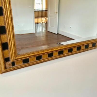 Gold & Black Wood Mirror 30â€ W, 42â€ H. By Carolina Mirror Company. $300