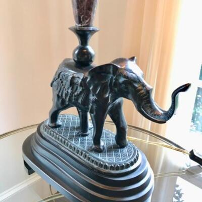Frederick Cooper Bronze Elephant Lamp 32 3/4