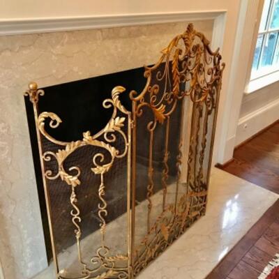 Gold Fire Place Screen 38