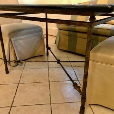 Marble Top Kitchen Table with Iron Base 51 1/2