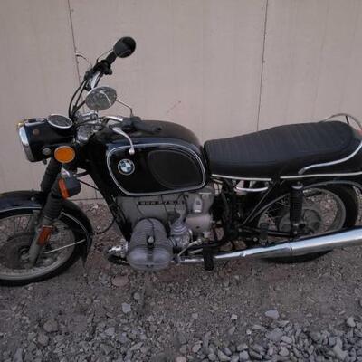#28 â€¢ 1973 BMW R75/5 Motorcycle VIN:  4008066
Plate:  None
Mileage: 45628
Doc Fee:  $70