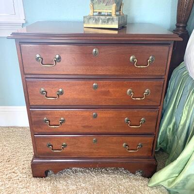 Hickory White nightstand measures 26" x 16" x 29.5"
