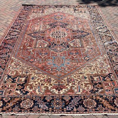 Vintage rug measures 106