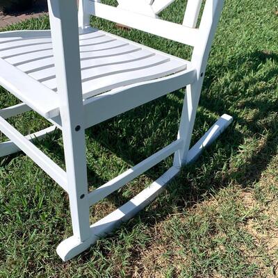 PAIR OF ROCKERS AVAILABLE
White outdoor rocker measures 24.5