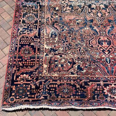 Vintage rug measures 96" x 136"