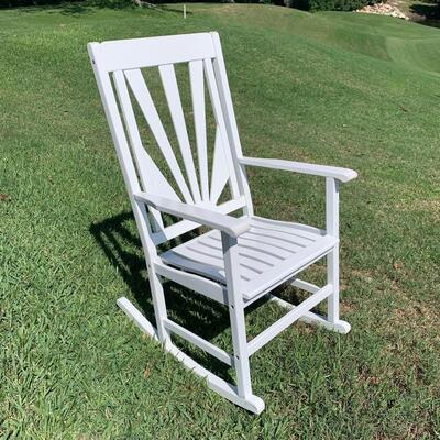 PAIR OF ROCKERS AVAILABLE
White outdoor rocker measures 24.5