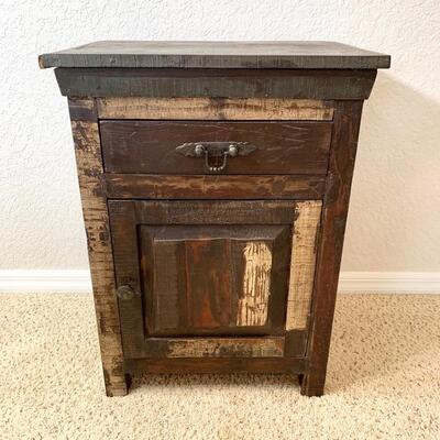 Distressed cabinet w/drawer measures 23