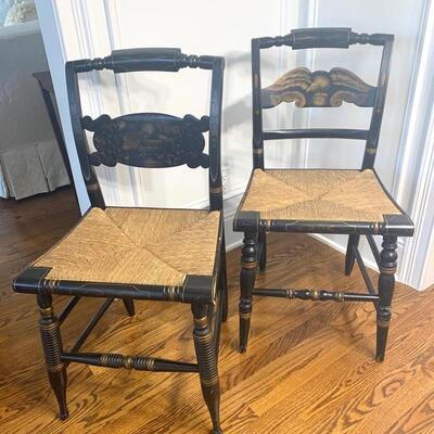Antique hand painted Hitchcock chairs